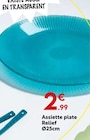 Assiette plate Relief en promo chez Maxi Bazar Drancy à 2,99 €