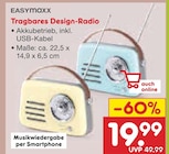 Tragbares Design-Radio Angebote von EASYmaxx bei Netto Marken-Discount Schweinfurt für 19,99 €