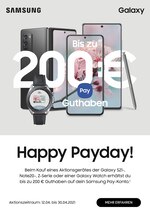 Samsung Prospekt für Würzburg mit 6 Seiten Samsung Prospekt für Würzburg: "Happy Payday!", 6 Seiten, 12.04.2021 - 30.04.2021