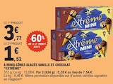 Promo 8 mini cônes glacés vanille et chocolat à 1,51 € dans le catalogue E.Leclerc à Fagnières