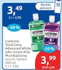 Total Care Advanced White oder Smart Kidz Mundspülung von Listerine im aktuellen budni Prospekt
