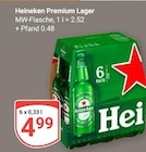 Premium Lager von Heineken für 4,99 € bei GLOBUS im Angebot Premium Lager von Heineken im aktuellen GLOBUS Prospekt