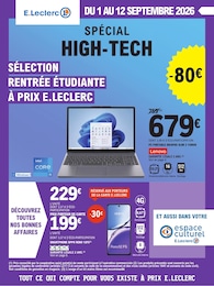 Prospectus Supermarchés E.Leclerc en cours, SPÉCIAL HIGH-TECH, 16 pages, 01/09/2026 - 12/09/2026 Catalogue Supermarchés E.Leclerc en cours à Blainville-sur-Mer et alentours, SPÉCIAL HIGH-TECH, 16 pages, 01/09/2026 - 12/09/2026