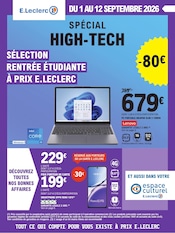 Catalogue E.Leclerc à Basse-Goulaine cette semaine, valable du 01/09/2026 au 12/09/2026 Prospectus E.Leclerc à Basse-Goulaine, "SPÉCIAL HIGH-TECH", 16 pages de promos valables du 01/09/2026 au 12/09/2026