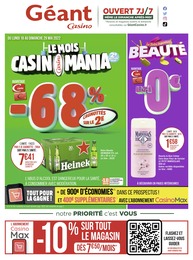 Catalogue Géant Casino à Angers, avec 74 pages Prospectus Géant Casino à Angers, "Le mois Casinomania", 74 pages, 16/05/2022 - 29/05/2022