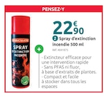 Mr.Bricolage Auneuil - Promo Spray d'extinction incendie 500 ml Promo Spray d'extinction incendie 500 ml à 22,90 € dans le catalogue Mr.Bricolage à Auneuil