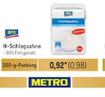 H-Schlagsahne Angebote von aro bei Metro Warendorf für 0,98 €