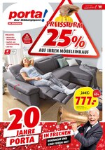 porta Möbel Prospekt "Preissturm 25% auf Ihren Möbelkauf ", 16 Seiten, für Langenfeld, 09.10.2019 - 22.10.2019 porta Möbel Prospekt "Preissturm 25% auf Ihren Möbelkauf ", 16 Seiten, für Langenfeld, 09.10.2019 - 22.10.2019