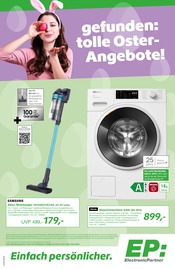EP: Elektromärkte Prospekt der aktuellen Woche mit 12 Seiten, gültig von 27.03.2026 bis 11.04.2026, in Pritzwalk und Umgebung Aktueller EP: Elektromärkte Prospekt in Pritzwalk und Umgebung, "gefunden: tolle Oster-Angebote!" mit 12 Seiten, 27.03.2026 - 11.04.2026