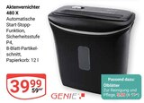 Aktenvernichter 480 X im Angebot bei GLOBUS in Rüsselsheim Aktenvernichter 480 X Angebote von GENIE bei GLOBUS Rüsselsheim für 5,99 €