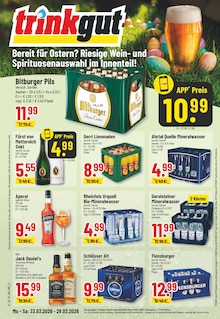 Jack Daniels im Trinkgut Prospekt "Aktuelle Angebote" mit 18 Seiten (Erkrath)