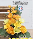 Bazarland Latour-Bas-Elne - Promo Composition roses, gerberas et glaïeul Promo Composition roses, gerberas et glaïeul à 9,99 € dans le catalogue Bazarland à Latour-Bas-Elne