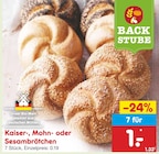 Kaiser-, Mohn- oder Sesambrötchen im Angebot bei Netto Marken-Discount in Paderborn Kaiser-, Mohn- oder Sesambrötchen Angebote bei Netto Marken-Discount Paderborn für 1,00 €