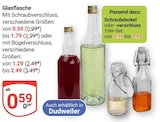 Glasflasche mit Schraubverschluss im Angebot bei GLOBUS in St. Ingbert Glasflasche mit Schraubverschluss Angebote bei GLOBUS St. Ingbert für 0,59 €