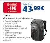 Promo Glacière sac à dos 26 canettes à 43,99 € dans le catalogue Costco à Pontault-Combault
