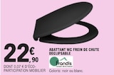 Abattant WC frein de chute déclipsable - FRANDIS en promo chez E.Leclerc Montpellier à 22,90 €