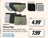 3 Boxer/Slips Angebote von LIVERGY bei Lidl Hof für 4,99 €