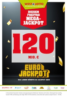 Westlotto Prospekt Diesen Freitag Megajackpot 120 Mio. € mit  Seiten