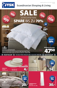 Bettwäsche im aktuellen JYSK Prospekt (Mönchengladbach) Bettwäsche im JYSK Prospekt "SALE - SPARE BIS ZU 70%" mit 9 Seiten (Mönchengladbach)