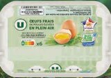 Promo Oeufs frais plein air bleu-blanc-coeur à 1,59 € dans le catalogue Super U à Seiches-sur-le-Loir