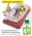 Zart gereiftes Bioland-Rindfleisch: Rindersteaks bei E center im Mutterstadt Prospekt für 4,49 €