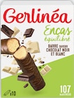 Barres Encas Équilibré Chocolat Noir et Blanc x10 - GERLINÉA - Intermarché Hyper Barres Encas Équilibré Chocolat Noir et Blanc x10 - GERLINÉA à 3,55 € dans le catalogue Intermarché Hyper