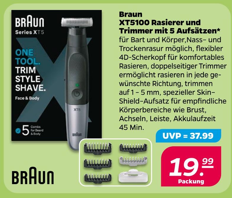 XT5100 Rasierer und Trimmer mit 5 Aufsätzen