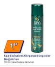 Körperpeeling oder Bodylotion von Spa Exclusives im aktuellen Action Prospekt für 1,47 €