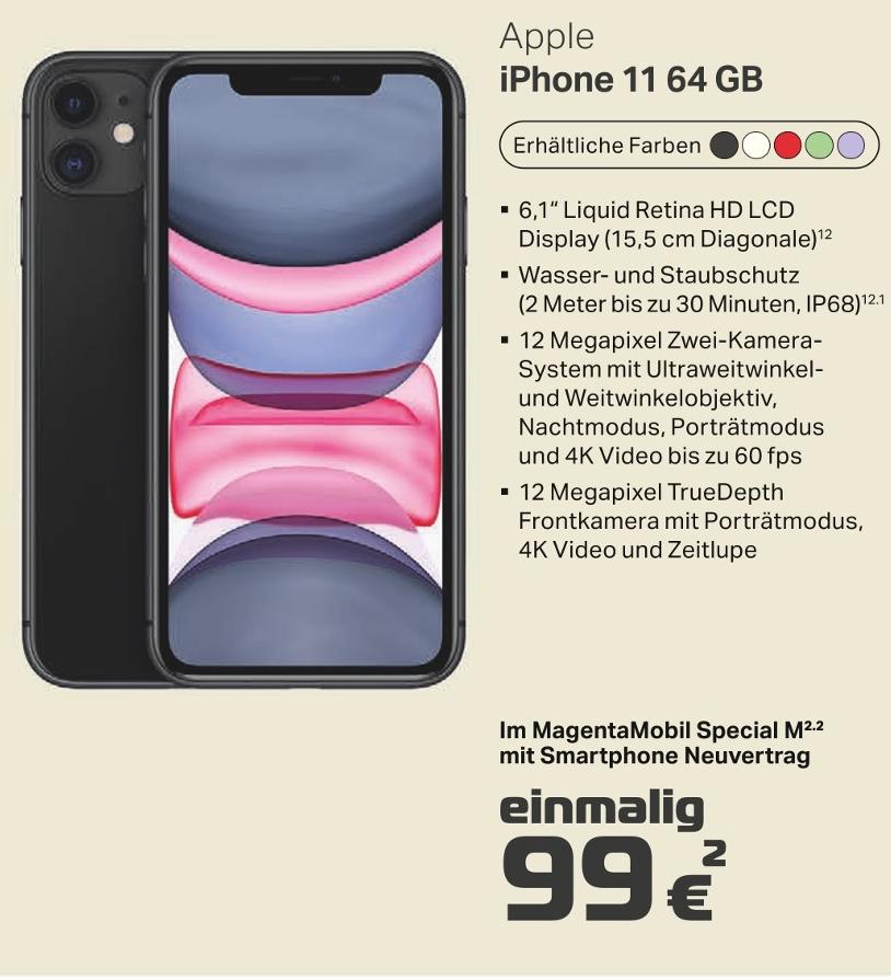 cosmophone Hannover - iPhone 11 64 GB iPhone 11 64 GB Angebot bei cosmophone Hannover im Prospekt Aktuelle Angebote