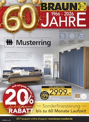Aktueller BRAUN Möbel-Center Möbel & Einrichtung Prospekt in Metzingen und Umgebung, "60 JAHRE BRAUN MÖBEL CENTER" mit 4 Seiten, 17.01.2026 - 07.02.2026
