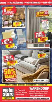 Bettdecke im wohnen & sparen Stelter Prospekt "LETZTE CHANCE. WSV RÄUMUNG." mit 10 Seiten (Münster)