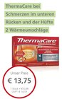 bei Schmerzen im unteren Rücken und der Hüfte 2 Wärmeumschläge von ThermaCare im aktuellen LINDA Partnerapotheke Prospekt