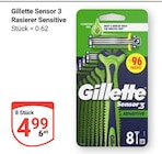 Sensor 3 Rasierer Sensitive Angebote von Gillette bei GLOBUS Rostock für 4,99 €
