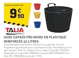 Promo Auge capazo pro noire en plastique renforcée 42 litres à 9,90 € dans le catalogue Tout Faire à Mézières-sur-Seine