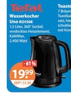 Wasserkocher Uno KO1508 Angebote von Tefal bei V-Markt Kempten für 19,99 €
