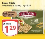Knäcke Sesam im Angebot bei GLOBUS in Gera Knäcke Sesam Angebote von Burger bei GLOBUS Gera für 1,29 €