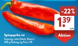 Spitzpaprika rot bei ALDI SÜD im Bürstadt Prospekt für 1,39 €