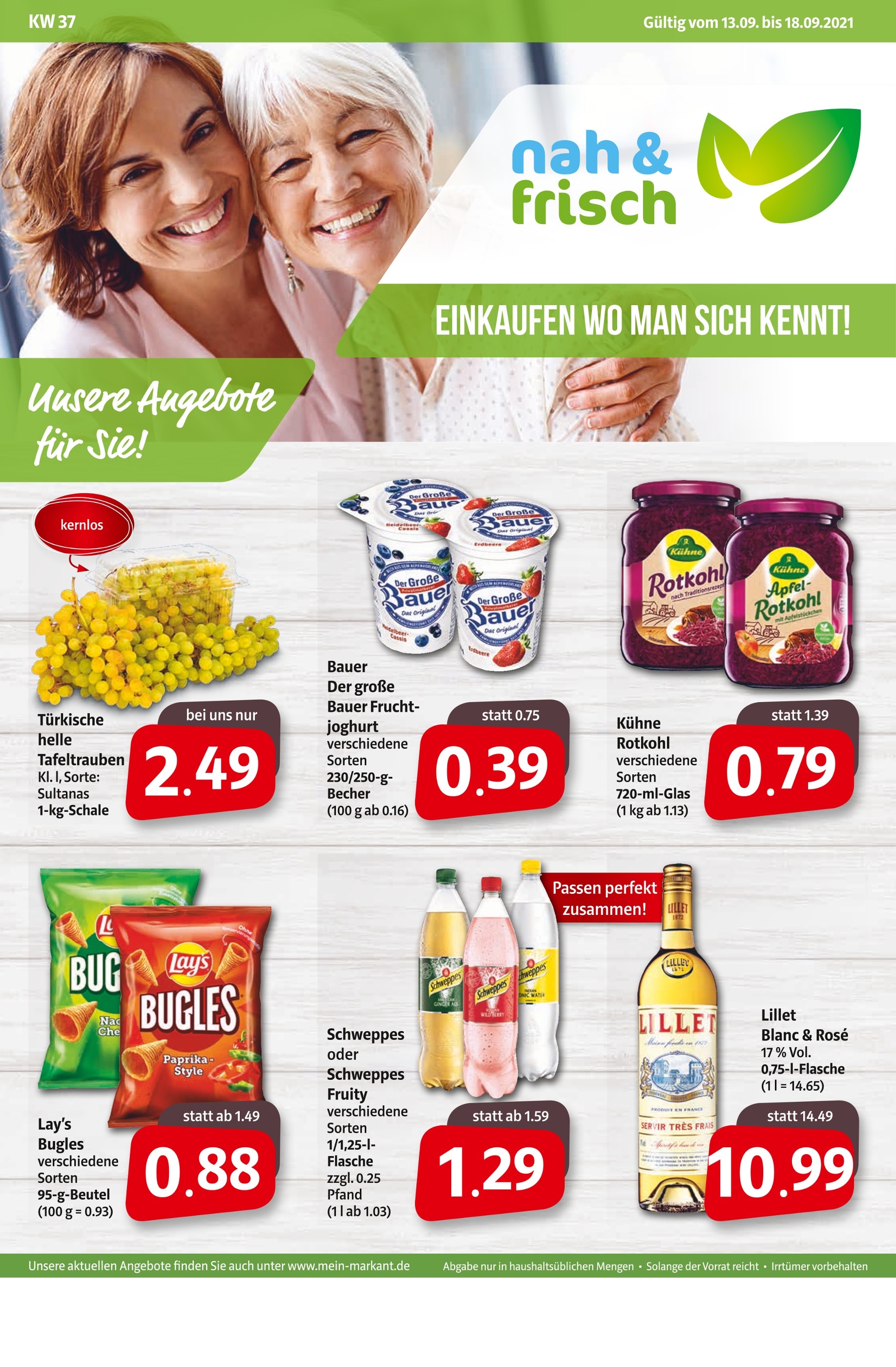 nah&frisch Prospekt für Bad Karlshafen mit 9 Seiten nah&frisch Prospekt für Bad Karlshafen: "Unsere Angebote für Sie!", 9 Seiten, 13.09.2021 - 18.09.2021