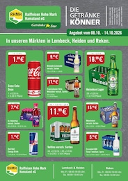 Aktueller Raiffeisen Hohe Mark Hamaland eG Getränkemärkte Prospekt für Reken: DIE GETRÄNKEKÖNNER mit 1} Seite, 08.10.2026 - 14.10.2026