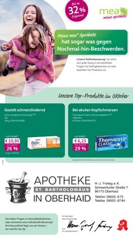 Aktueller mea - meine apotheke Prospekt "Unsere Oktober-Angebote" Seite 1 von 4 Seiten für Oberhaid