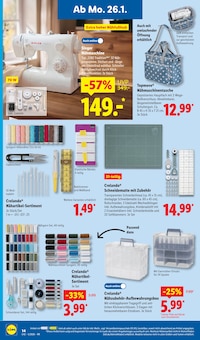 Nähmaschine im Lidl Prospekt "LIDL LOHNT SICH" mit 65 Seiten (Oberhausen)