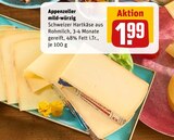 mild-würzig im Angebot bei REWE in Mülheim mild-würzig Angebote von Appenzeller bei REWE Mülheim für 1,99 €