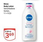 Body Lotion Angebote von Nivea bei GLOBUS Rodgau für 3,69 €