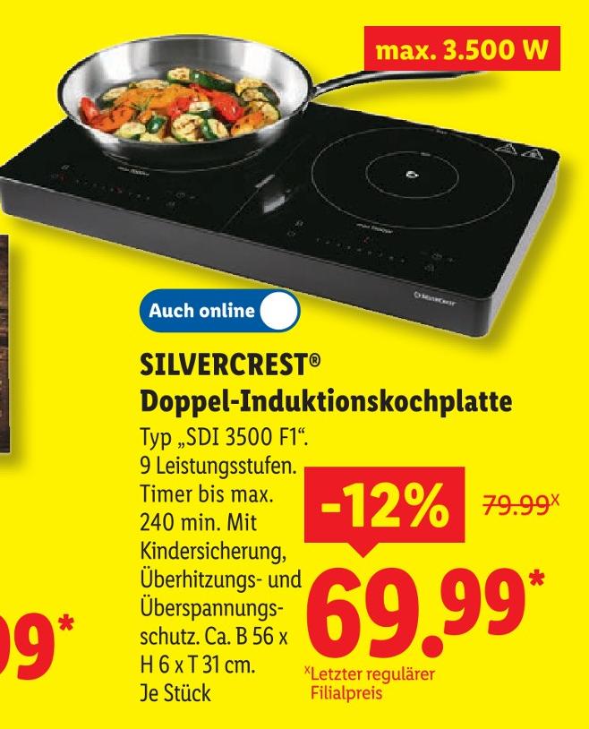 Doppel-Induktionskochplatte