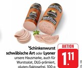 E center Tübingen - Schinkenwurst schwäbische Art Angebot im Prospekt Schinkenwurst schwäbische Art bei E center im Tübingen Prospekt für 1,11 €