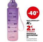 Bouteille motivation 1L en promo chez Super U Bouteille motivation 1L dans le catalogue Super U