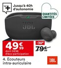 Ecouteurs intra-auriculaire vibe buds 2 noir - JBL - But à Saint-Laurent-du-Var Ecouteurs intra-auriculaire vibe buds 2 noir - JBL en promo chez But Saint-Laurent-du-Var à 49,99 €