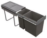 Poubelle coulissante grise pour armoire de cuisine 30L - HÄFELE en promo chez Screwfix Thionville à 54,99 €