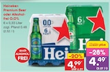 Premium Beer oder Alkoholfrei 0,0% von Heineken im aktuellen Netto Marken-Discount Prospekt