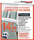 Parure housse de couette + 2 taies d'oreiller - Domédia en promo chez Intermarché Super Chartres à 14,99 €